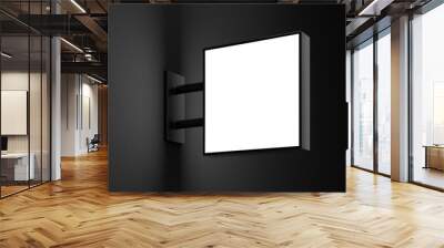 Blank square light box sign mockup with copy space Wall mural