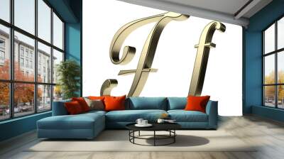 Isolated 3D Logo of Letter F on White Background. Wall mural