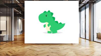 Cute dinosaur tyrannosaurus cartoon vector Wall mural