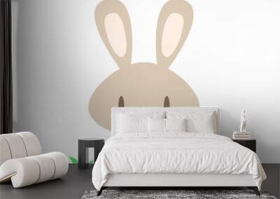 Cute rabbit vector Wall mural