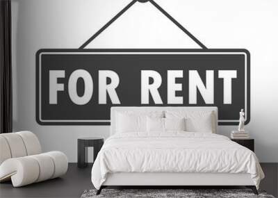 For rent hanging sign icon vector isolated Wall mural