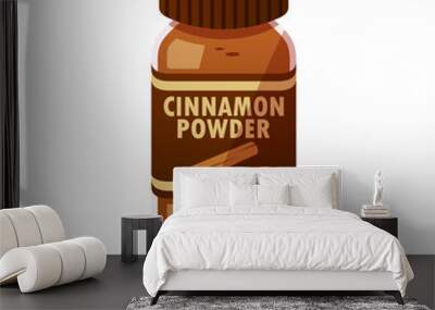 Ground cinnamon powder vector isolated illustration Wall mural