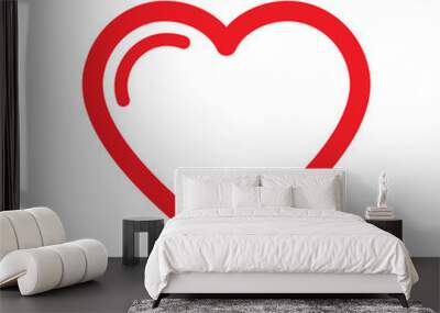 Heart icon vector Wall mural