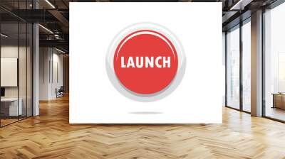 Launch button icon vector Wall mural