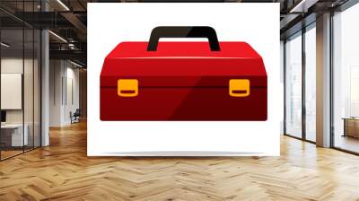 Red toolbox vector isolated illustration Wall mural