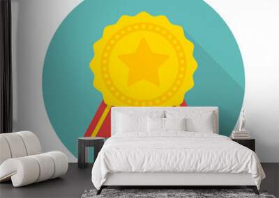 Seal ribbon flat icon vector Wall mural