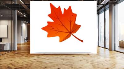 Single autumn maple leaf vector isolated illustration Wall mural