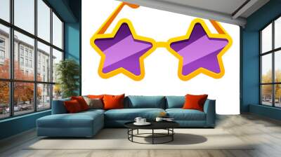 Star sunglasses vector isolated illustration Wall mural