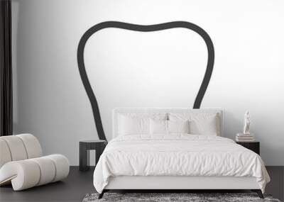 Tooth icon vector Wall mural