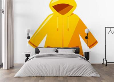 Yellow raincoat vector isolated illustration Wall mural