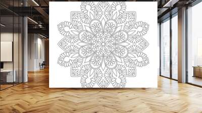 Kids Mandala Dreamcatcher Coloring Book Page for kdp Book Interior Wall mural