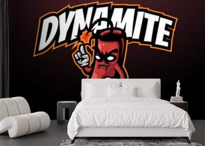 dynamite mascot character esport logo Wall mural