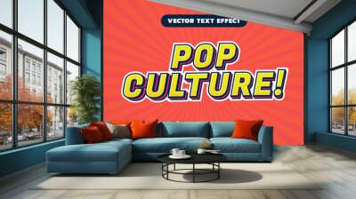 pop culture editable text effect  Wall mural