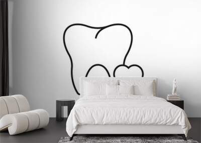 dental love - minimal line web icon. simple vector illustration. concept for infographic, website or app. Wall mural