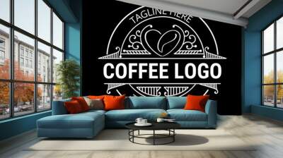 Coffee shop logo vector  Wall mural