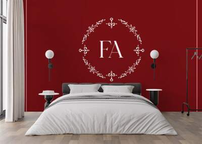 FA logo design vector image Wall mural