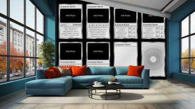 game card border template with classic mediaval style for game items and characters	 Wall mural