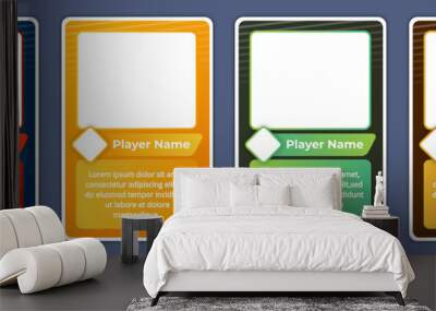 game card border template with gradient variant color from game card or playing card Wall mural