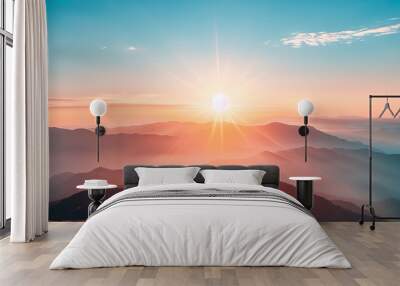 sunrise over the mountains sunrise over the mountains Perseverance	
 Wall mural