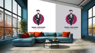 Men fashion logo. logo for menswear shop Premium Vector illustration EPS10 Wall mural