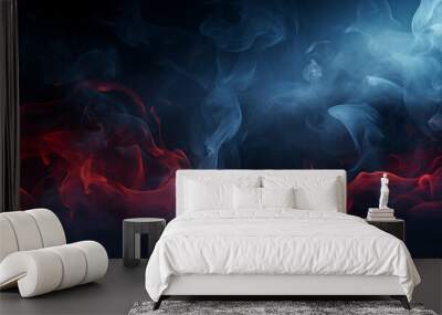 dark background decoration with light and smoke. Selective focus. Made with generative ai Wall mural