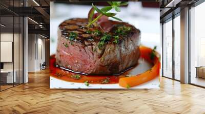 Fillet steak beef meat.  Wall mural