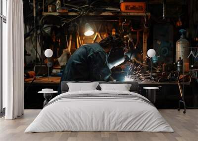 Master Welder.  Wall mural