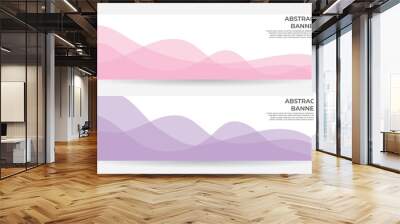 set of colorful fluid banners Wall mural