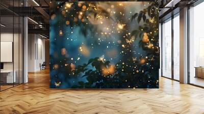 Starry night sky with a touch of whimsy, great for dreamy and imaginative projects.  Wall mural