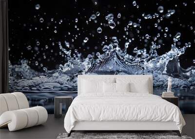 water splash.  Wall mural