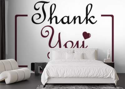 thank you for your support, typography, text, word Wall mural