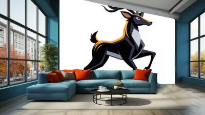 Dynamic deer motion for energetic design vector illustration  Wall mural