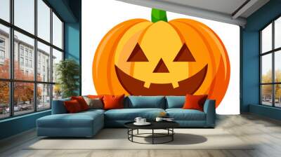 Halloween pumpkin icon vector illustration isolated on white background Wall mural