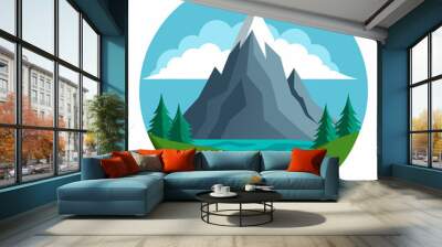 landscape with mountains Wall mural