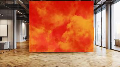 Abstract background painting art with red fire surface texture paint brush for presentation, website, thanksgiving party poster, wall decoration, or t-shirt design. Wall mural