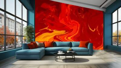 Abstract background painting art with red lava and flame paint brush for presentation, website, halloween poster, wall decoration, or t-shirt design. Wall mural