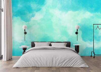 Abstract background painting art with sky blue cloud paint brush for presentation, website, halloween poster, wall decoration, or t-shirt design. Wall mural