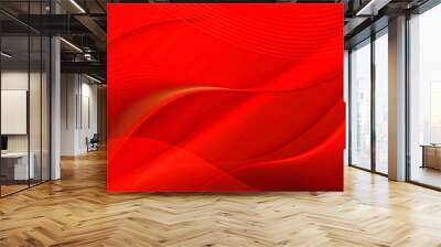 Abstract Red waves geometric background. Abstract Modern background design. gradient color. Fluid shapes composition. Fit for presentation design. website, banners, wallpapers, brochures, posters Wall mural