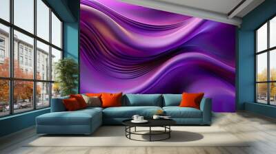 Stylish elegant black, and purple background, the abstract texture of violet silk for fabric cloth background. Abstract background with light and moving cloth Wall mural