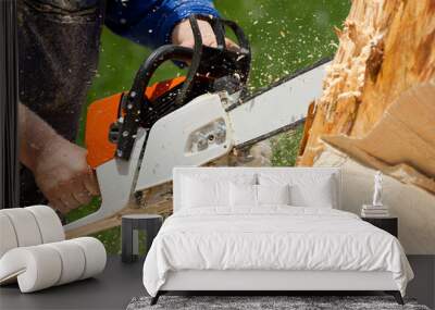 chainsaw blade Wall mural