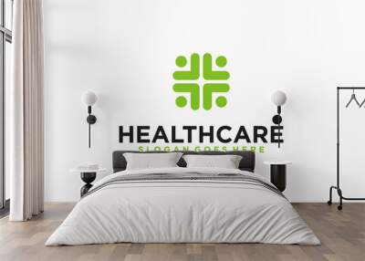 health and medical logo design elegant and simple concept  Wall mural