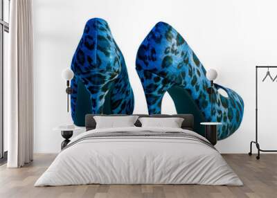 leopard heel shoes Wall mural