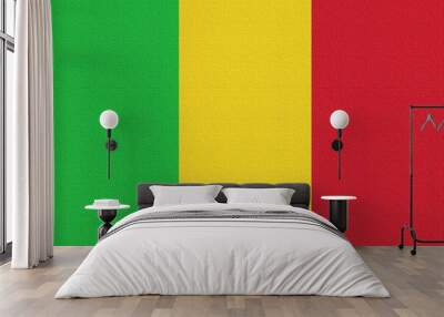 Illustration of the national flag of Mali Wall mural