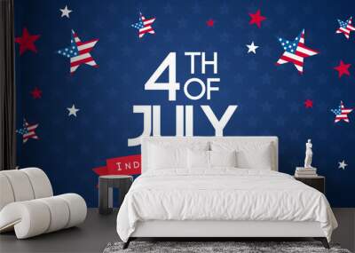 4th of July Banner Vector illustration. Independence Day, 