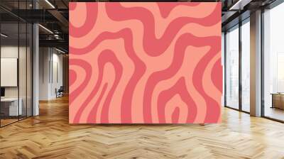 seamless pattern with pink waves Wall mural