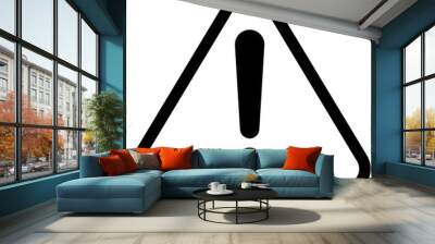 warning and attention icon. exclamation mark sign Wall mural