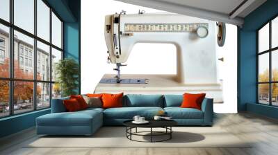 Modern electronic sewing machine Isolated On Transparent Background Wall mural