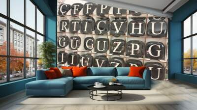 Letters and Alphabets in colors Wall mural