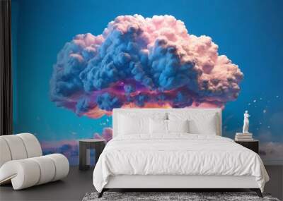 abstract cloud with mushroom shape art illustration Wall mural