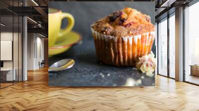 cranberry muffin and crumbs Wall mural